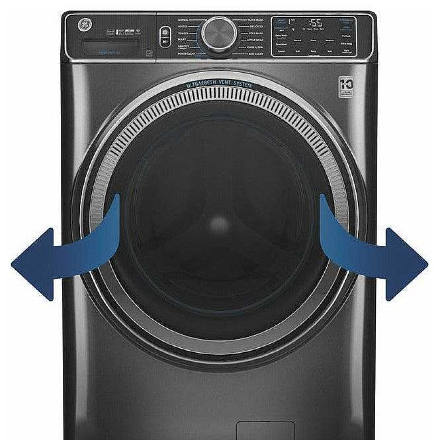 Enseres Casa Muebles | Ge® 5.0 Cu. Ft. Capacity Smart Front Load Energy Star® Steam Washer With Smartdispense Ultrafresh Vent System With Odorblock And Sanitize + Allergen