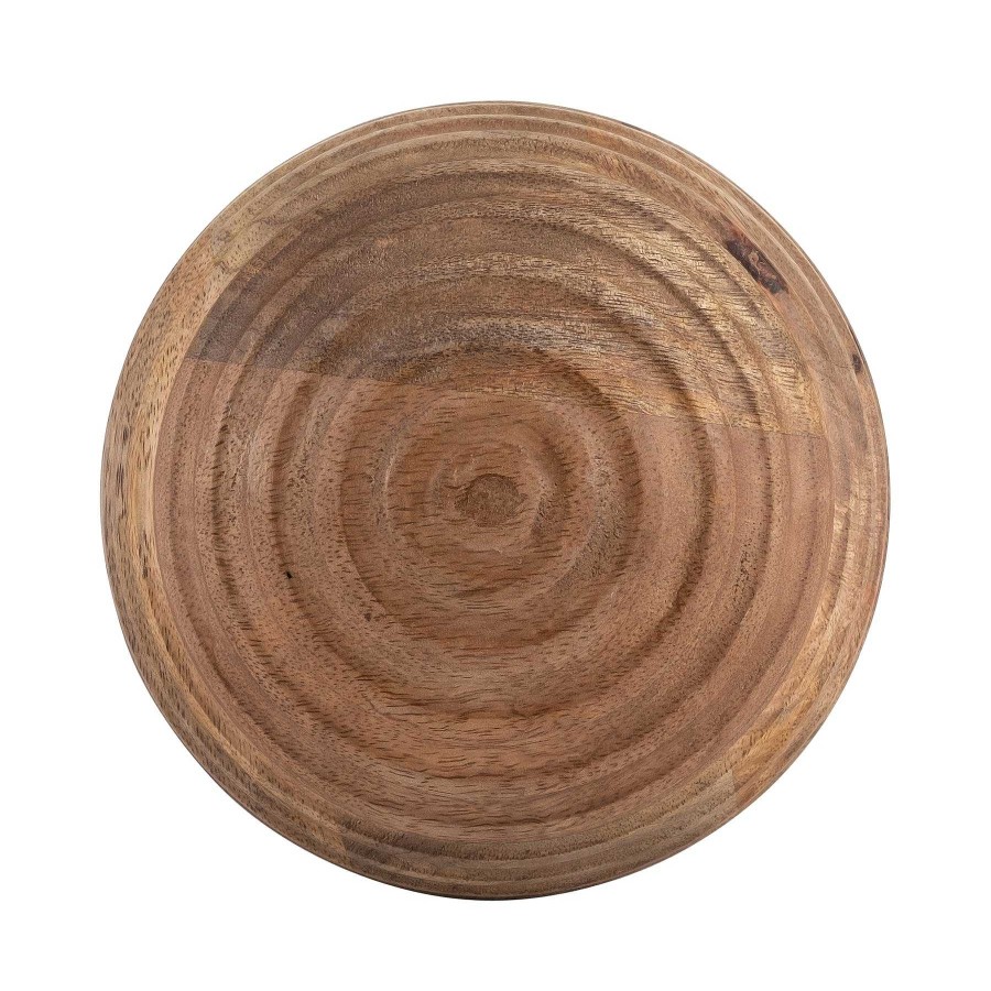 Decor Casa Muebles | 6" Wooden Orb W/ Ridges, Natural