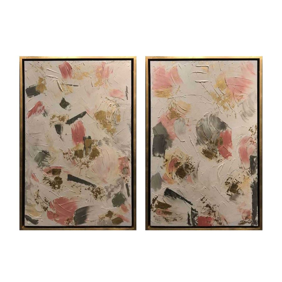 Decor Casa Muebles | 63X47,S/2 Hand Painted Multi-Colored Frames