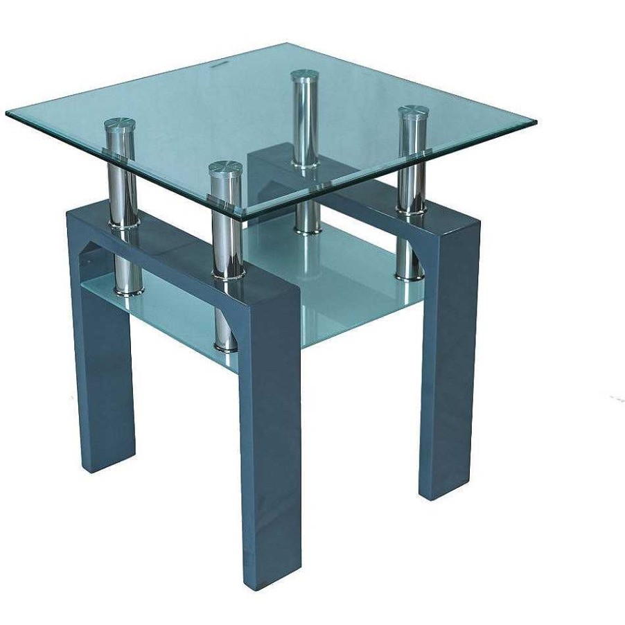 Salas Casa Muebles | Side Table- Glossy Grey