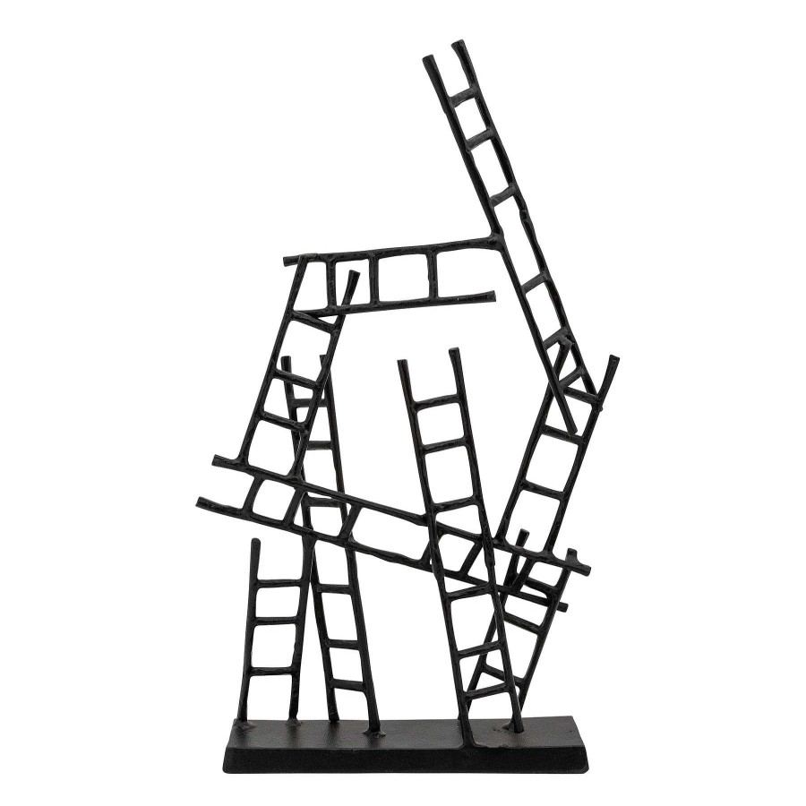 Decor Casa Muebles | 24"H Ladders Sculpture, Black