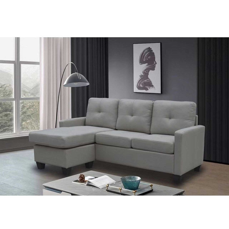 Salas Casa Muebles | Rosanny Reversible Sofa & Chaise Taupe