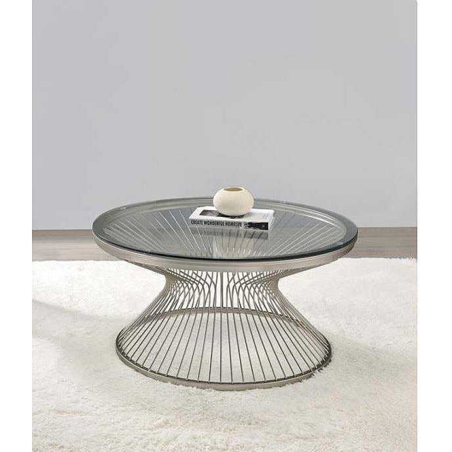 Salas Casa Muebles | Coffee Table, Satin Nickel