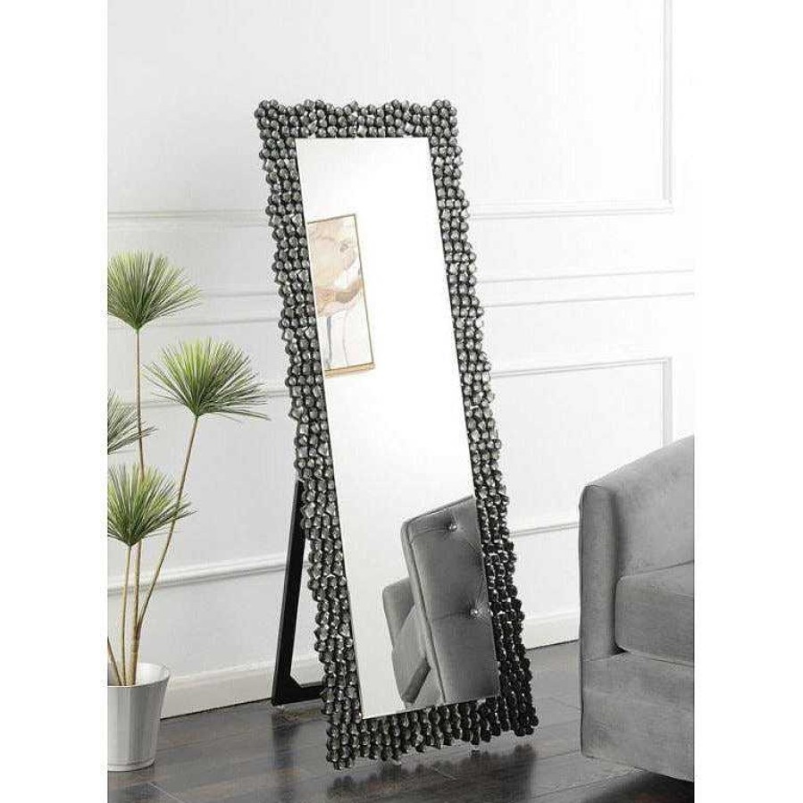 Decor Casa Muebles | Cheval Mirror, Silver Oky Grey