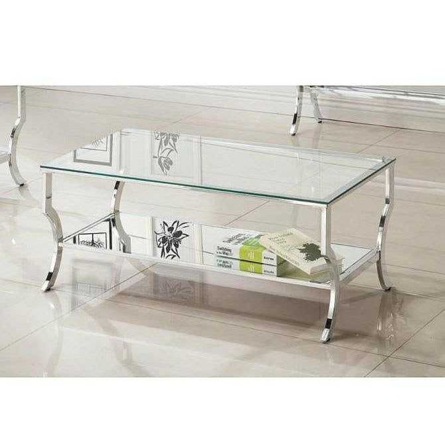 Salas Casa Muebles | Coffee Table- Mirrored Storage