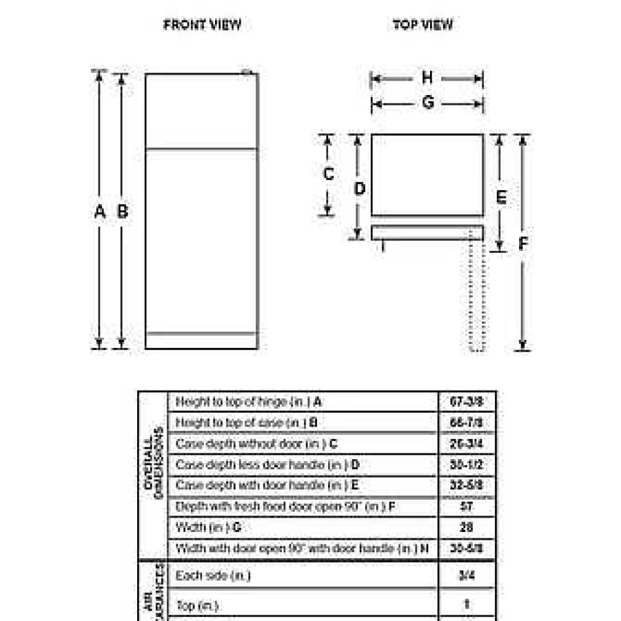 Enseres Casa Muebles | Ge® 17.5 Cu. Ft. Top-Freezer Refrigerator