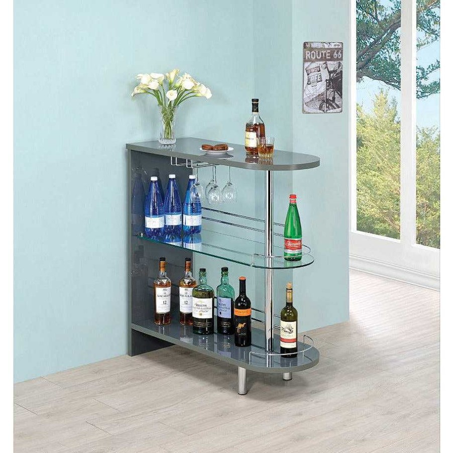 Enseres Casa Muebles | Bar Unit Glossy Grey