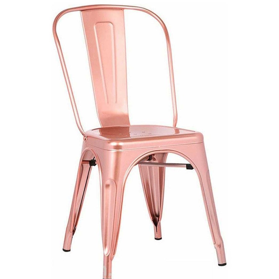 Comedor Casa Muebles | Retro Metal Chair - Rose Gold